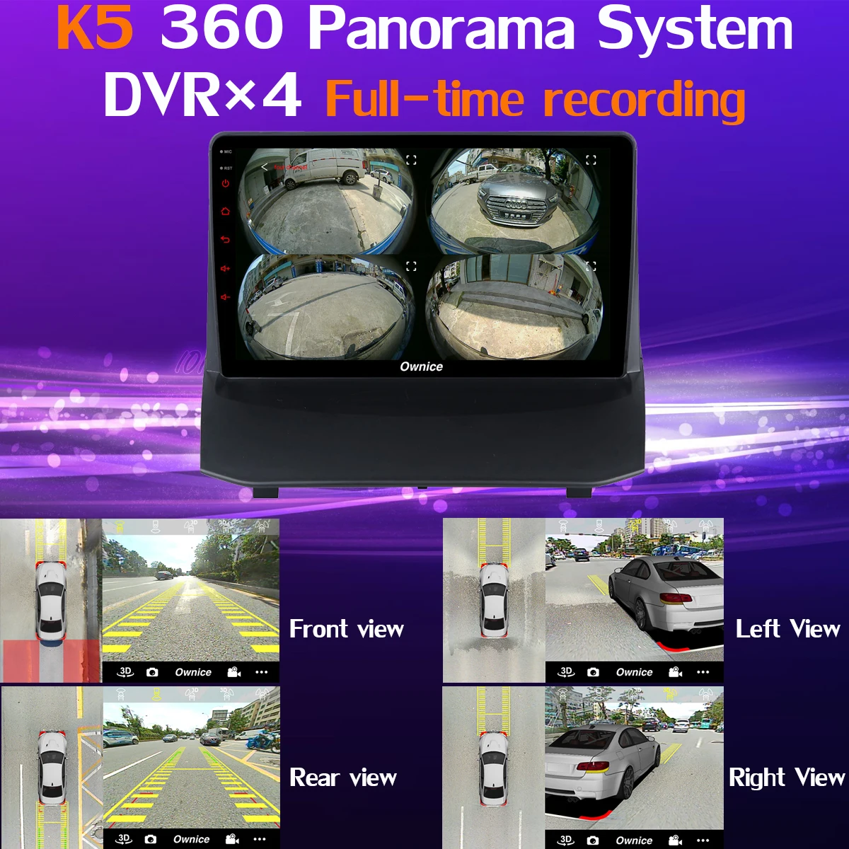 Top 360°4×DVR Camera 4G SIM Android 9.0 8Core 4+64G SPDIF DSP CarPlay Car Multimedia GPS Radio Player for Ford Fiesta 6 Mk 2009-2018 3
