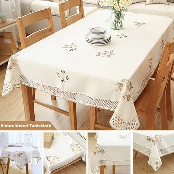 

6 Sizes Flower Printed Table Cloth Decorative Floral Table Cover Dining Room Tablecloth Dinner Table Protector Home Accessories