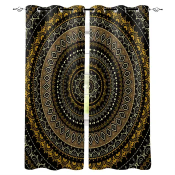 

Circular Pattern Geometric Curve Modern Luxury Curtains Living Room Bathroom Kitchen Curtains Household Products