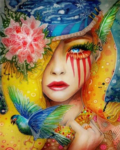 AZQSD DIY Раскраска по номерам девушка акриловая краска ручная краска ed Подарочный масляной Набор для рисования по номерам портрет на холсте украшение - Цвет: SZGD2433