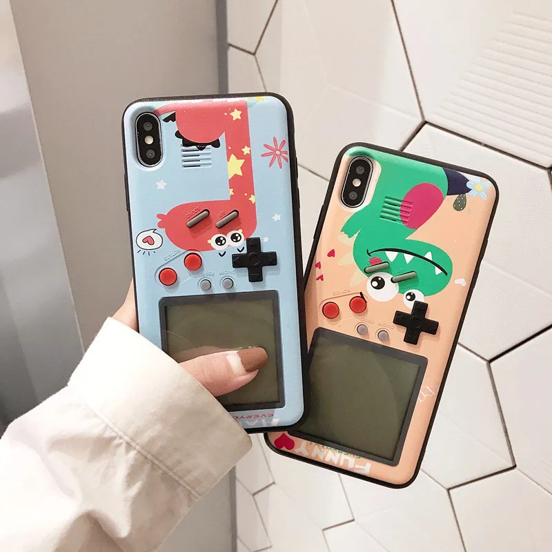 GB чехол для телефона Gameboy Tetris iPhone X 6 6s 7 7plus 8 8plus Plus XS Max XR Play Blokus игровой консоли без