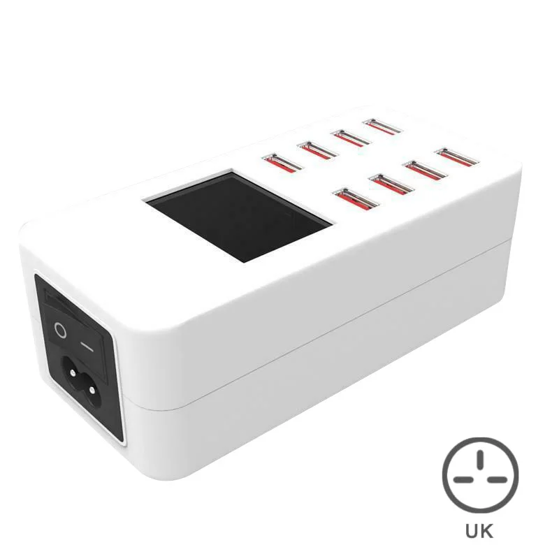 UK USB Настольная зарядная станция 8 портов быстрое зарядное устройство гнездо для универсальных устройств новое поступление - Цвет: UK