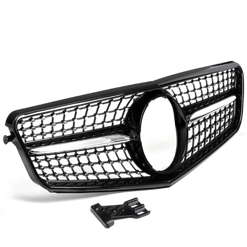 Передняя решетка в алмазном стиле для Mercedes Benz C Class W204 C180 C200 C300 C250 C350 2008-14 Авто Наружное украшение с эмблемой