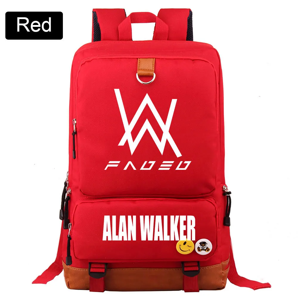 Музыка DJ Fade Alan Walker письмо мальчик девочка Книга школьная сумка женский рюкзак подростковые школьные сумки мужские Студенческие Лоскутные рюкзаки