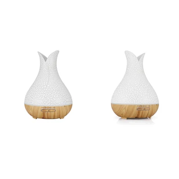 

Essential Oil Diffuser 400Ml Diffusers for Essential Oils ,Wood Grain Home Humidifier 7 Colors Changing Light for Home Office Yo