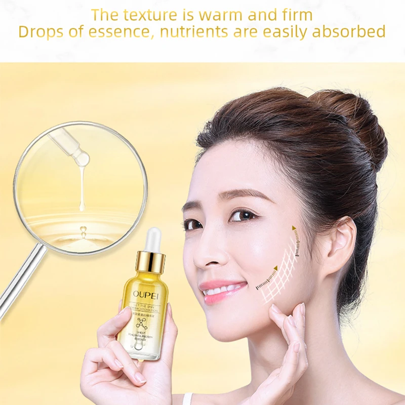 

Sheep Placenta Protein Essence Mild Moisturizing Hydrating Firming Rejuvenating Facial Serum