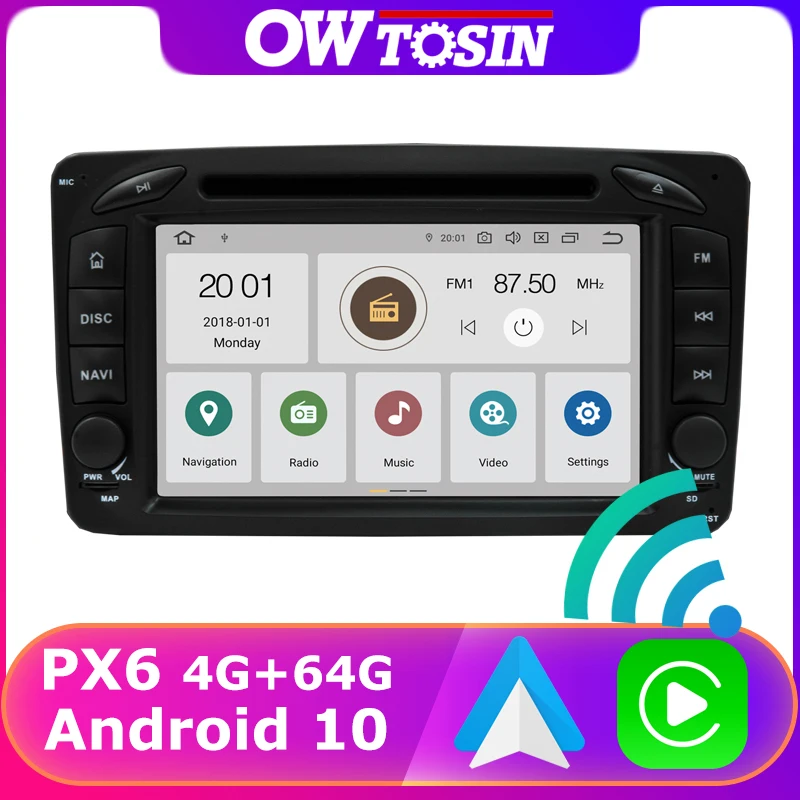 Для Mercedes Benz C G CLK Class W203 W209 W463 W639 Vito Viano PX6 4 + 64 Гб HDMI Android 10 Carplay Bluetooth 5 0 DAB GPS Радио DSP |