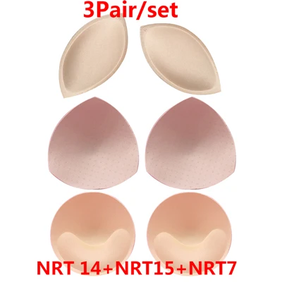 3pair Color 18 3 пары губчатых подушечек для бюстгальтера для купального костюма, подушечки для бюстгальтера, увеличивающие грудь, съемные подушечки для бюстгальтера, чашечки, аксессуары - Цвет: 3pair Color 18