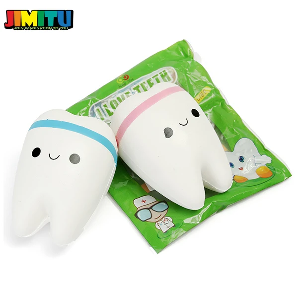 JIMITU 11 см, новинка, игрушка, мягкий зуб, медленно поднимающийся, Kawaii, мягкий, сжимающий, милые игрушки, подарок для детей