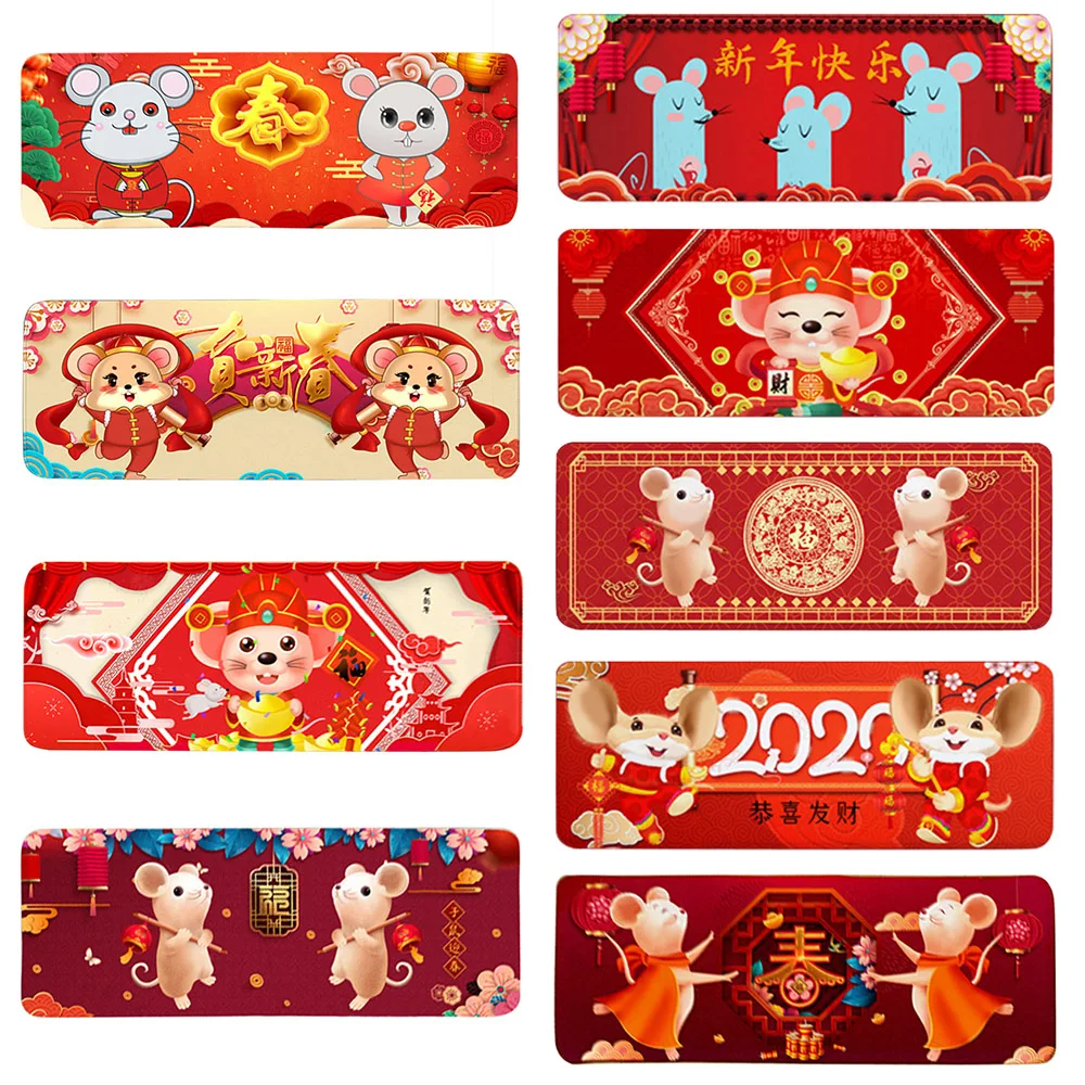 Рождественский год коврик с мышкой, ковры для гостиной, для спальни, праздничное украшение, нескользящая дверь, детская комната, декор для гостиной