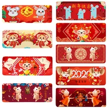 Рождественский год коврик с мышкой, ковры для гостиной, для спальни, праздничное украшение, нескользящая дверь, детская комната, декор для гостиной