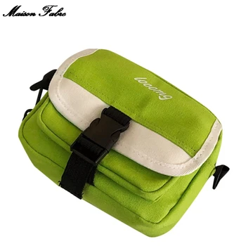 

Maison Fabre 2020 New Fashion Women's Retro Solid Color Large Capacity Canvas Handbag Shoulder Bag Square Bag Phone Bags