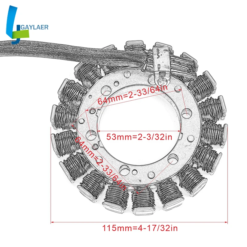 Статор мотоцикла катушки для Kawasaki KLR650 2008 2009 2010 21003-0045 21003-0084