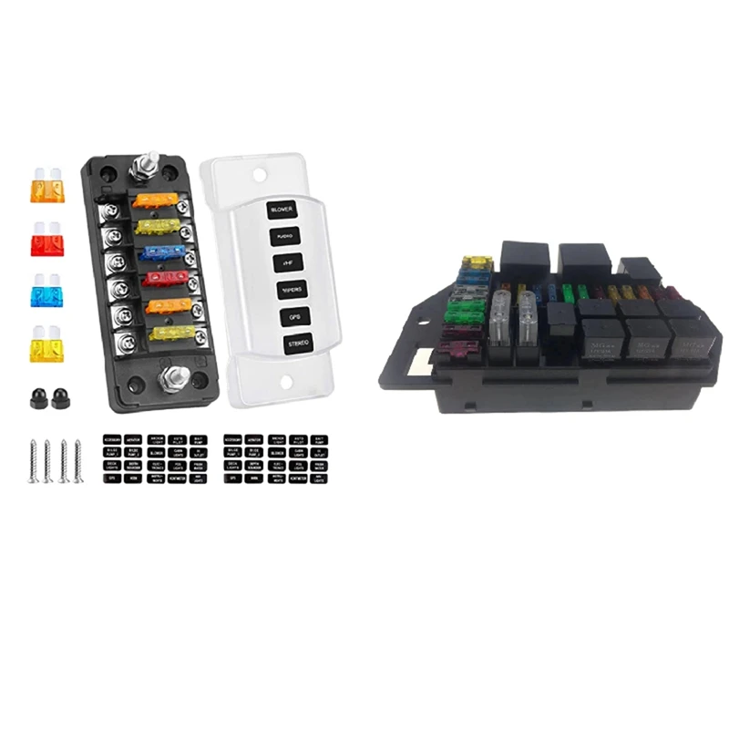 6 Way Independent Positive And Negative Fuse Box & 38 Way Blade Fuse