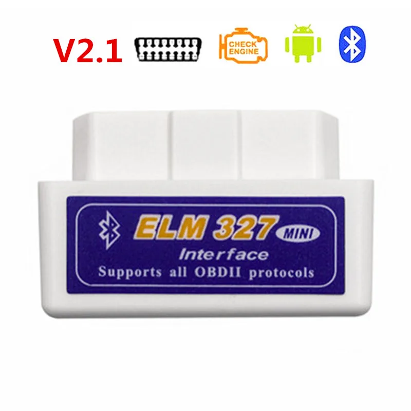 OBD 2 ELM327 2,1 Bluetooth считыватель кодов OBDII OBD2 Интерфейс ELM327 Bluetooth V2.1 OBD2 автомобильный диагностический инструмент для Android Windows - Color: ELM327 V2.1
