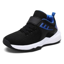 Новинка года; сезон весна-лето; обувь для мальчиков; модная брендовая детская обувь для девочек; цвет красный, синий; сетчатые спортивные кроссовки для детей