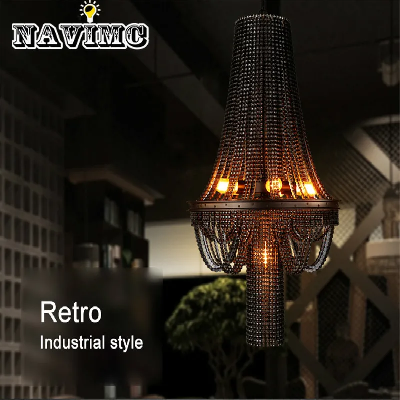 

Retro Personality Creative Bicycle Chain Pendant light for Bar Restaurant Cafe Decoration Lighting