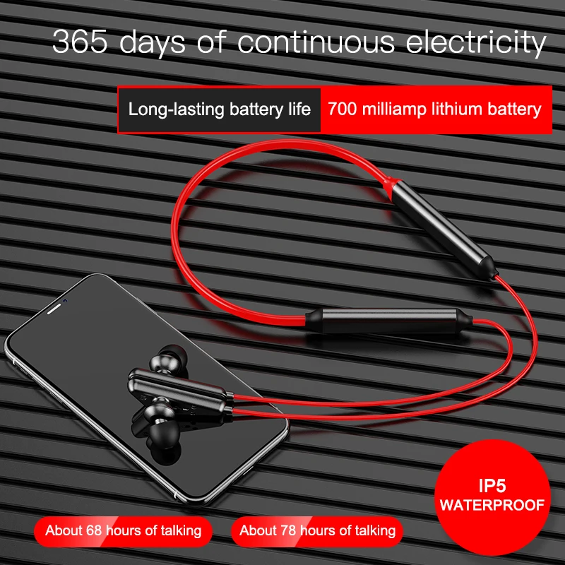 IWALK Bluetooth 5 0 Wireless Headphones Double Charging Wear NO Pain Magnetic Adsorption Storage IPX5 Waterproof Sport Earphones