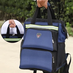 Sac à dos d'électricien pour hommes, sacoche à bandoulière, trousse à outils étanche, Kit de réparation multifonction, sac d'installation d'outils en toile épaisse 