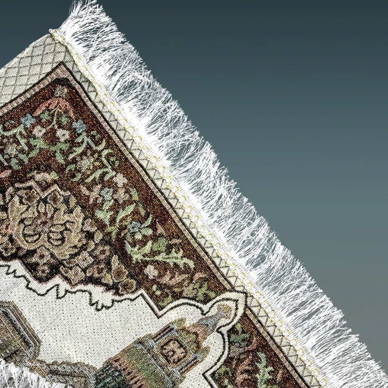 Prayer Mat Muslim Prayer Rug Islamic Carpet Mat For Muslim Prayer Braided Mats Vintage Pattern Eid Rugs Tassel Decor