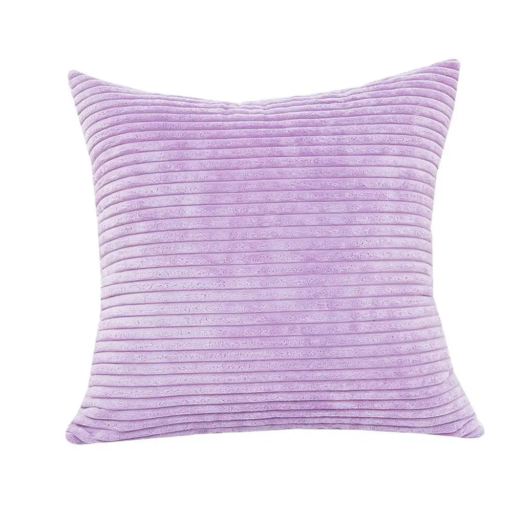 light purple Meijuner, новая плюшевая наволочка, мягкий мех, меховая наволочка для подушки, Кукурузные полоски, квадратная Талия, наволочка для подушки, подарки, Прямая поставка, MJ0015 - Цвет: light purple