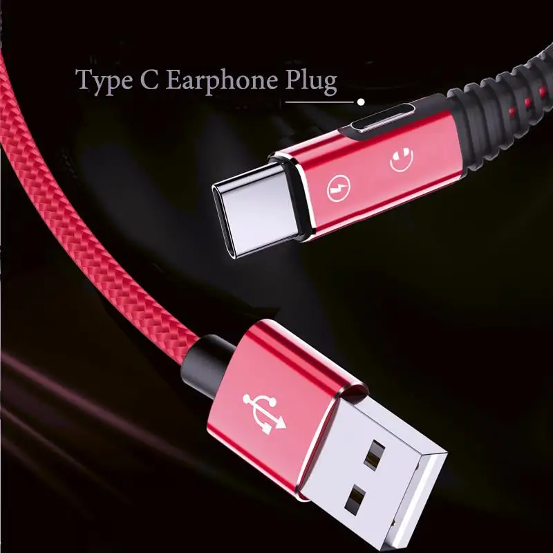 200pcs lot 2 in 1 Audio Adapter Charging Cable For iPhone X Xs 7 8 XR Charger Splitter Headphone Type C USB Charging Cable