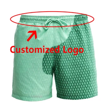 

Customized Brand Logo Color Changing Beach Shorts Swimwear Men 2020 Sexy Men's Swimming Trunks For Man Swimsuit Men Slip Swim