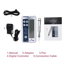 Профессиональный электрический цифровой контроллер, набор для микроблейдинга, Перманентный макияж, пистолет, набор для бровей, губ, тату-машина+ 6 картриджей, иглы