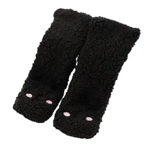 Женские Носки-тапочки из бархата кораллового цвета, теплые Носки для сна, смешные Носки Харадзюку, Женские и мужские Носки унисекс