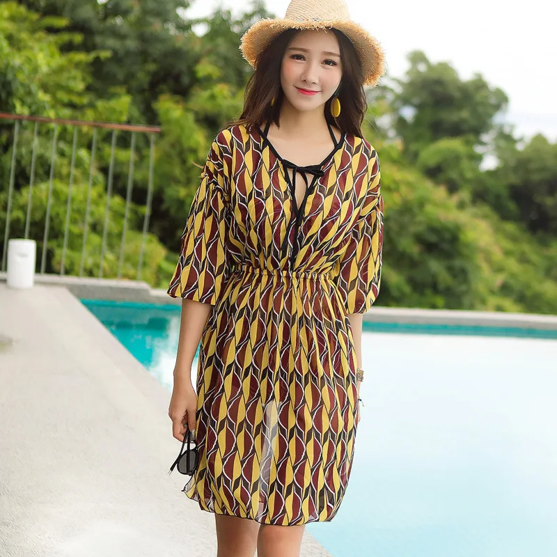 

JINGEER New Style Fashion Sexy Small Bust Gathering Bikini Skirt Three-piece Set Hot Springs WOMEN'S Swimsuit 1848