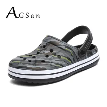 

AGSan Summer Garden Shoes Clogs for Men Beach Sandals Casual Slippers Camouflage Sandals Lightweight Sandal Shoes Hole Shoes Men