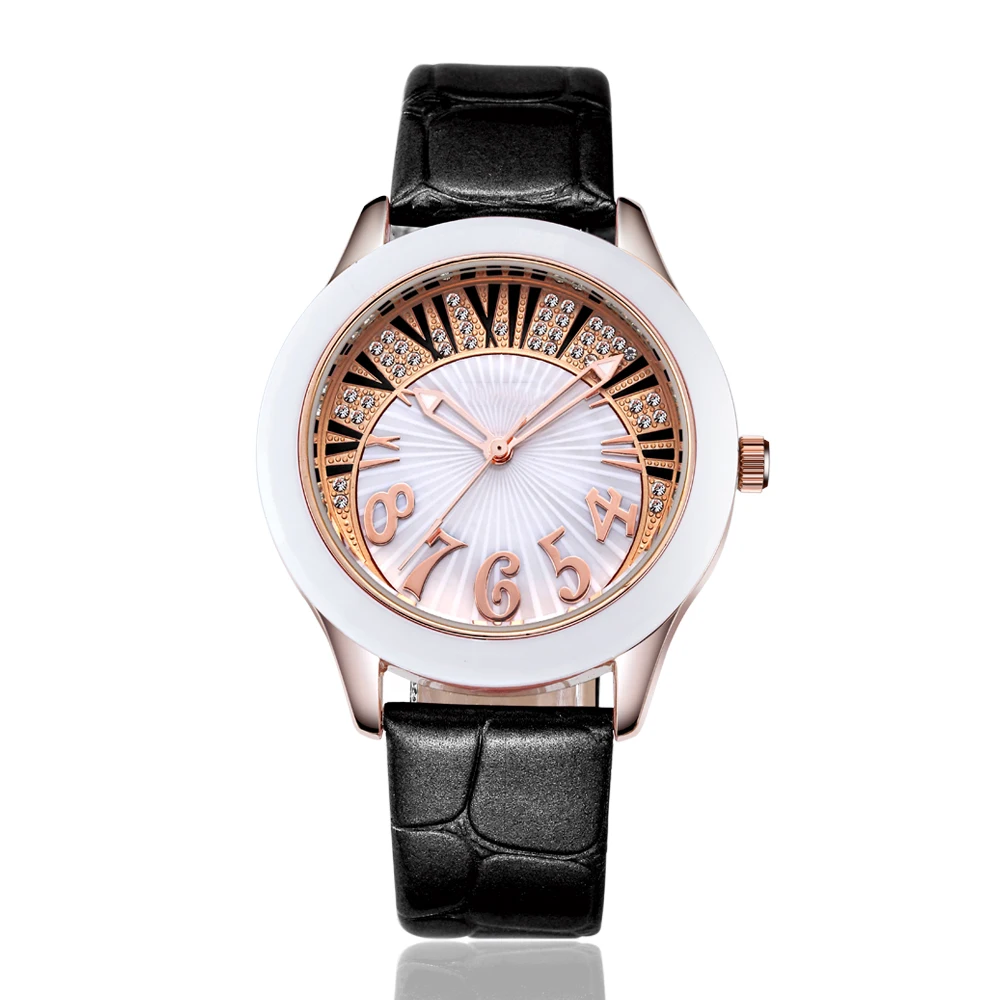 

Fashion brand women watches leather strap casual lady wristwatches