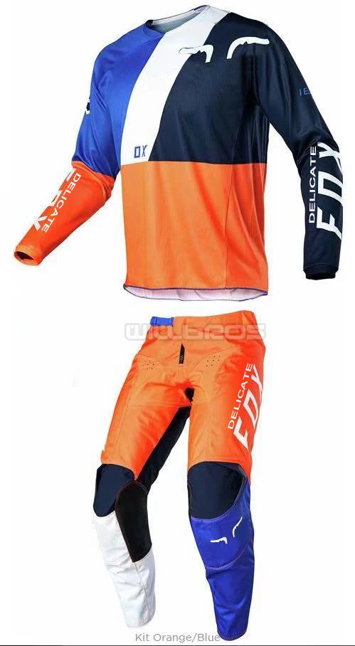 

Free shipping 2020 NAUGHTY FOX Motocross Motorcycle 180 Lovl SE Gear Set Motorbike Suit Blue Orange Kit