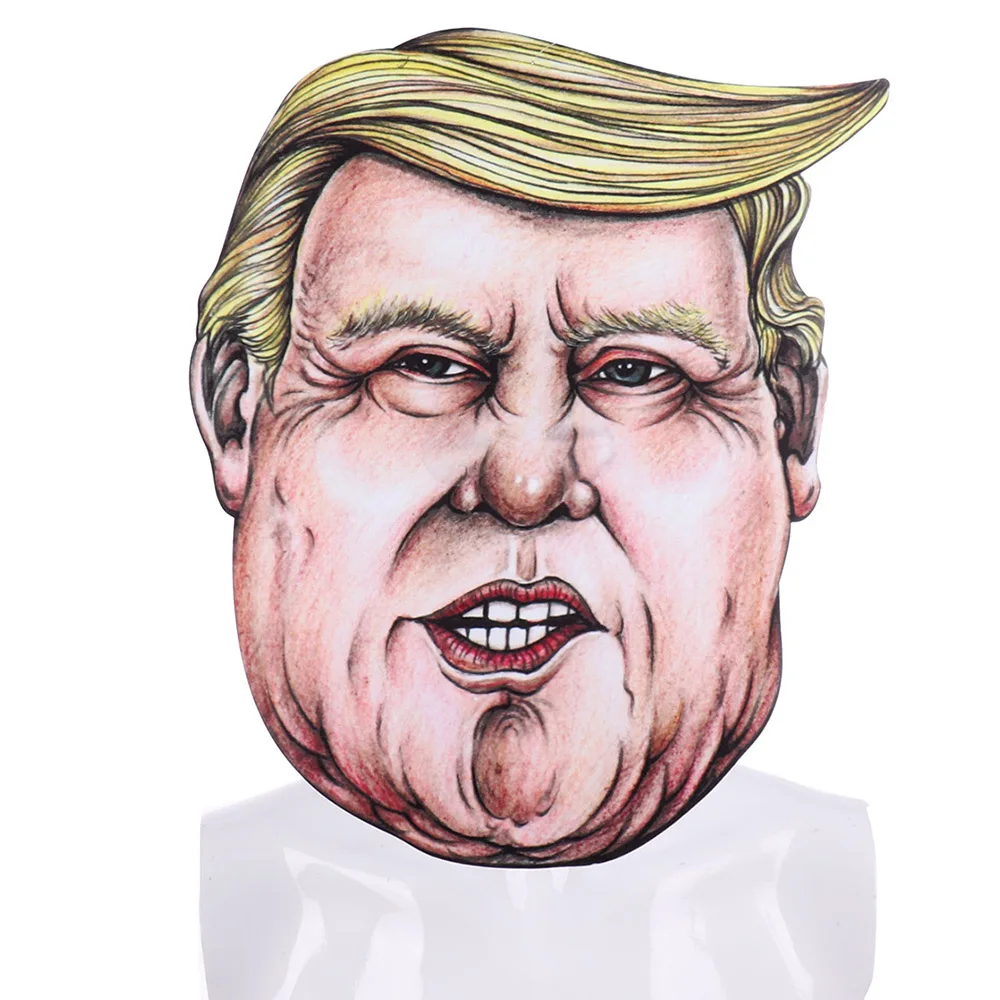 

2019 Donald Trump Mask High Quality Rubber Mask Realistic Box Gift Party Halloween Dress