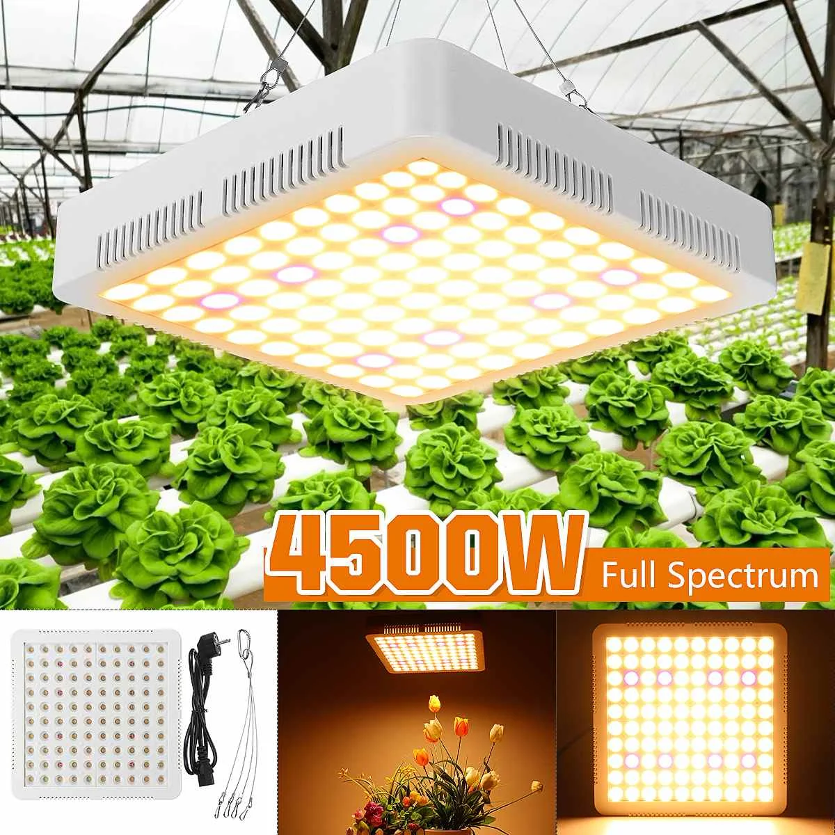 

4500W Growing Lamps LED Grow Light Full Spectrum Plant Lighting For Plants Flowers Seedling Cultivation US/EU Plug AC 85-265V