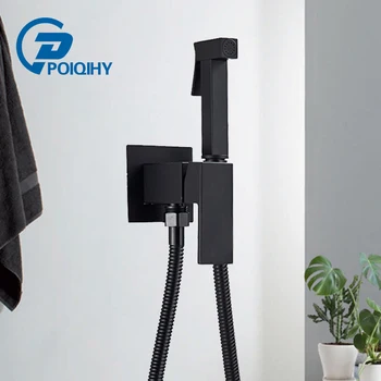 

Black/Gold Brass Bathroom Bidet Faucet Chrome High Pressure bidet sprayer toilet washer wall mounted Hot Cold water faucet