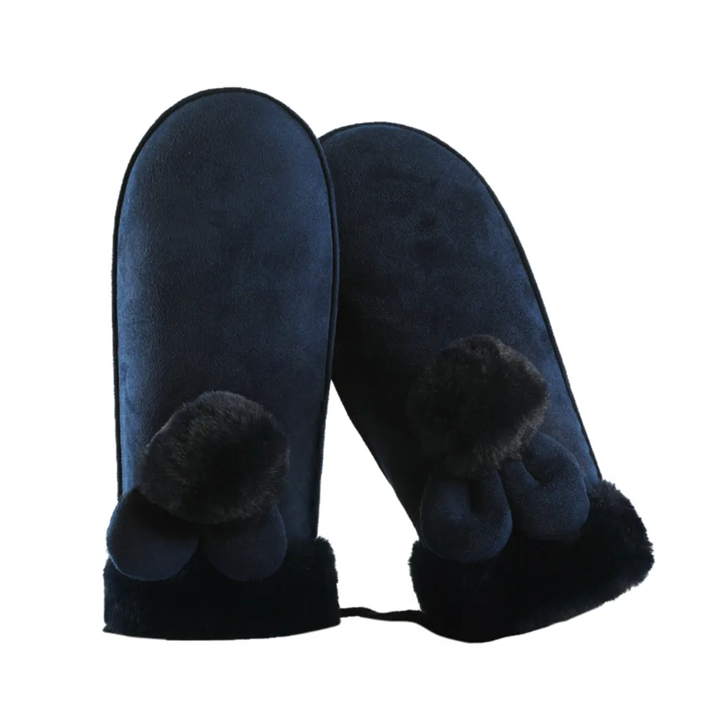 Флисовые женские перчатки с шерстяной подкладкой, зимние теплые толстые лыжные теплые зимние уличные спортивные перчатки, новинка, портативные мягкие, удобные для носки