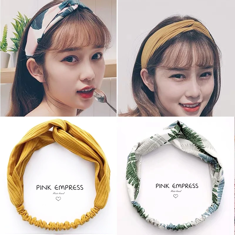 

Fashion Print Dots Stripe Women Headband Turban Elastic Hairband Girls Headwear Lady Elegant Bandanas Hair Accessories Head Wrap