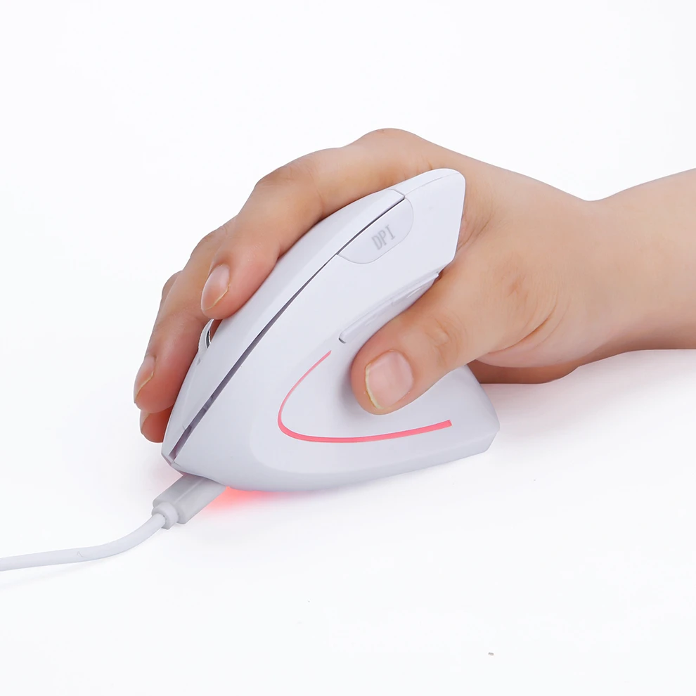 Желе расческа перезаряжаемая эргономичная мышь беспроводная 5 кнопок вертикальная мышь оптическая офисная компьютерная мышь для ПК ноутбука 1600 dpi