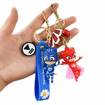 

Unisex Pj Masks Creative Anime Figures Catboy Gekko Owlette Key Chain Schoolbag Pendant Outdoor Sports Toys for Children Gifts