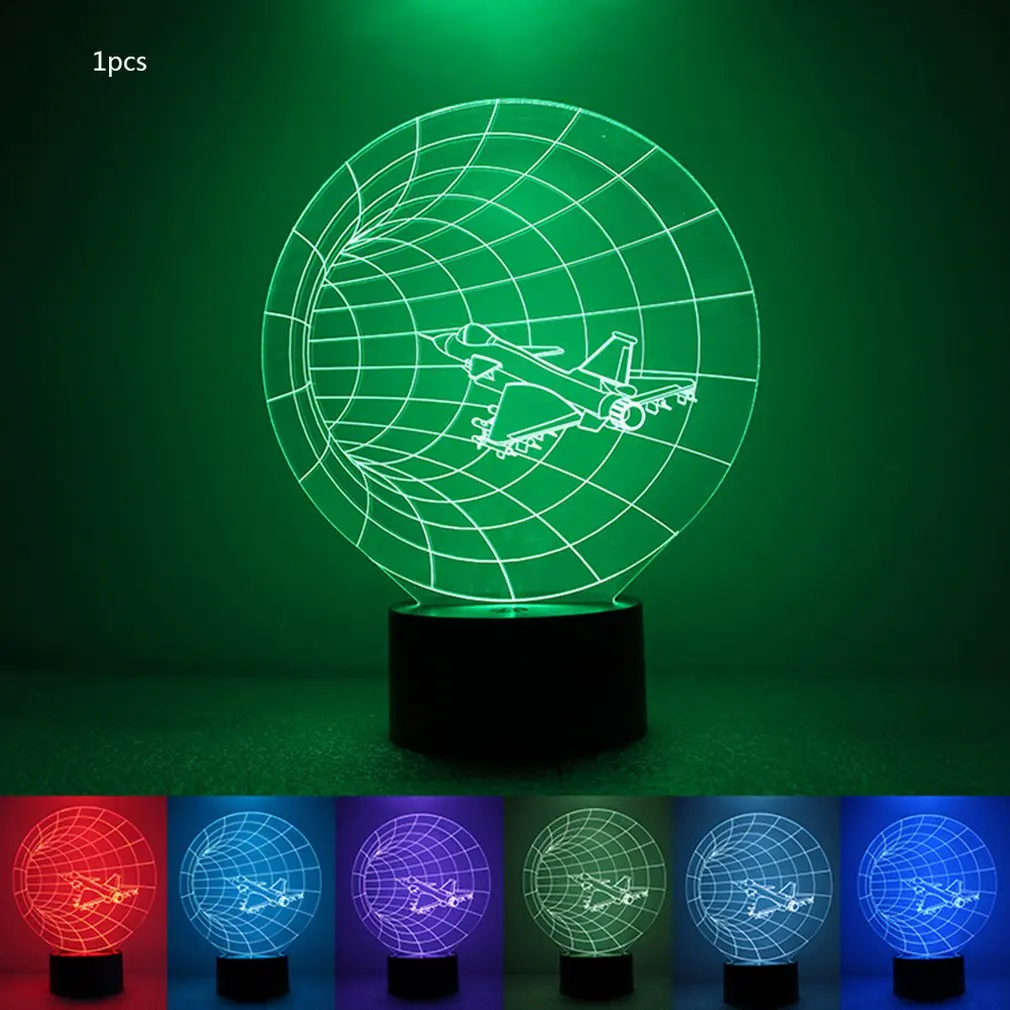 

Colorful 3D Night Light Airplane Night Light Eye Care LED Light Bedside Night Lamp Home Decoration Birthday Gift