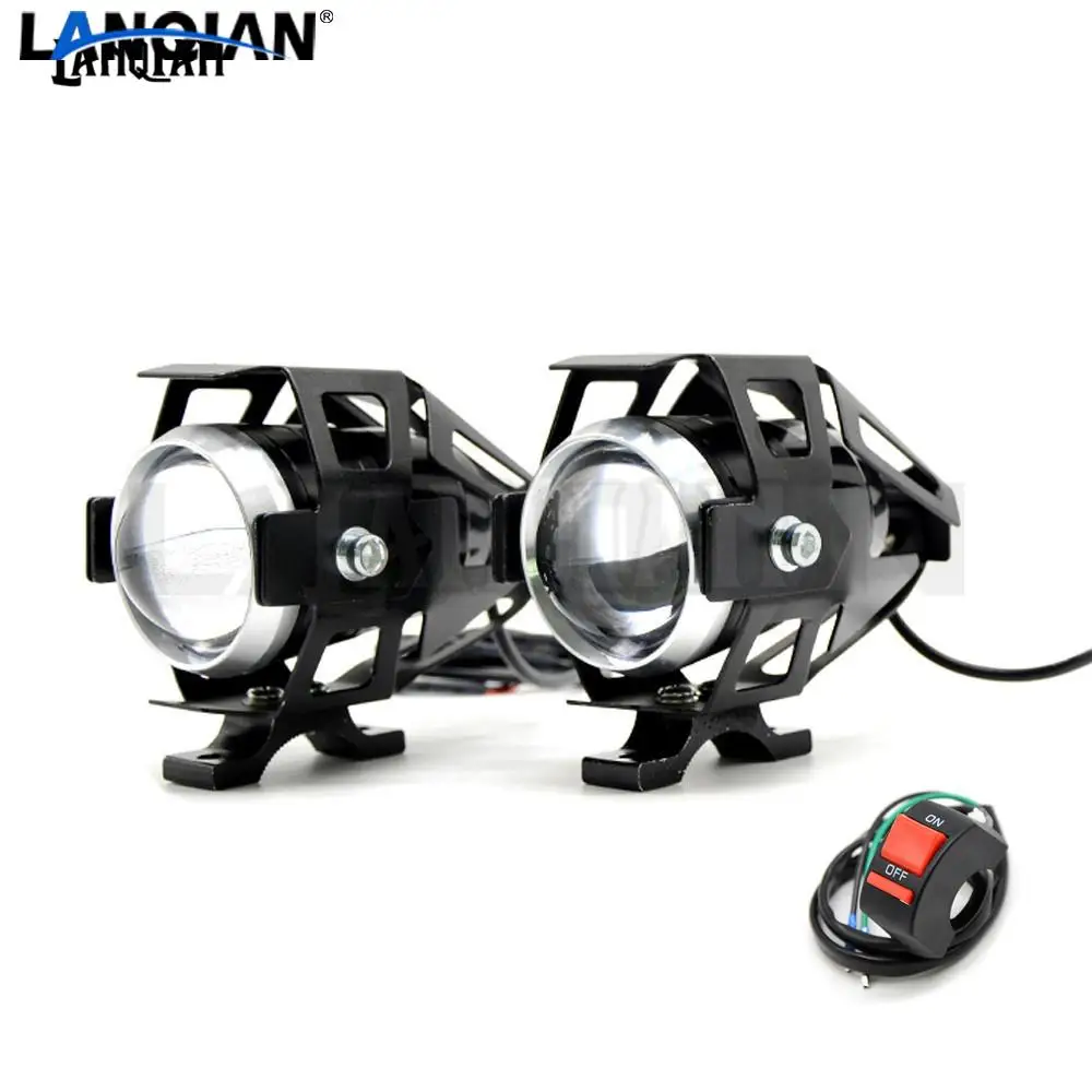 Universal Motorcycle LED Light U5 12V Auxiliary Lamp Driving headlight DRL Fog Light For BMW R1200RT S1000R F800GT Accessories