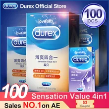 Durex Kondom 4 Arten Ultra Dünne Cock Kondom Intime Waren Sex Produkte Natürliche Gummi Latex Penis Sleeve Sex Für Männer(China)