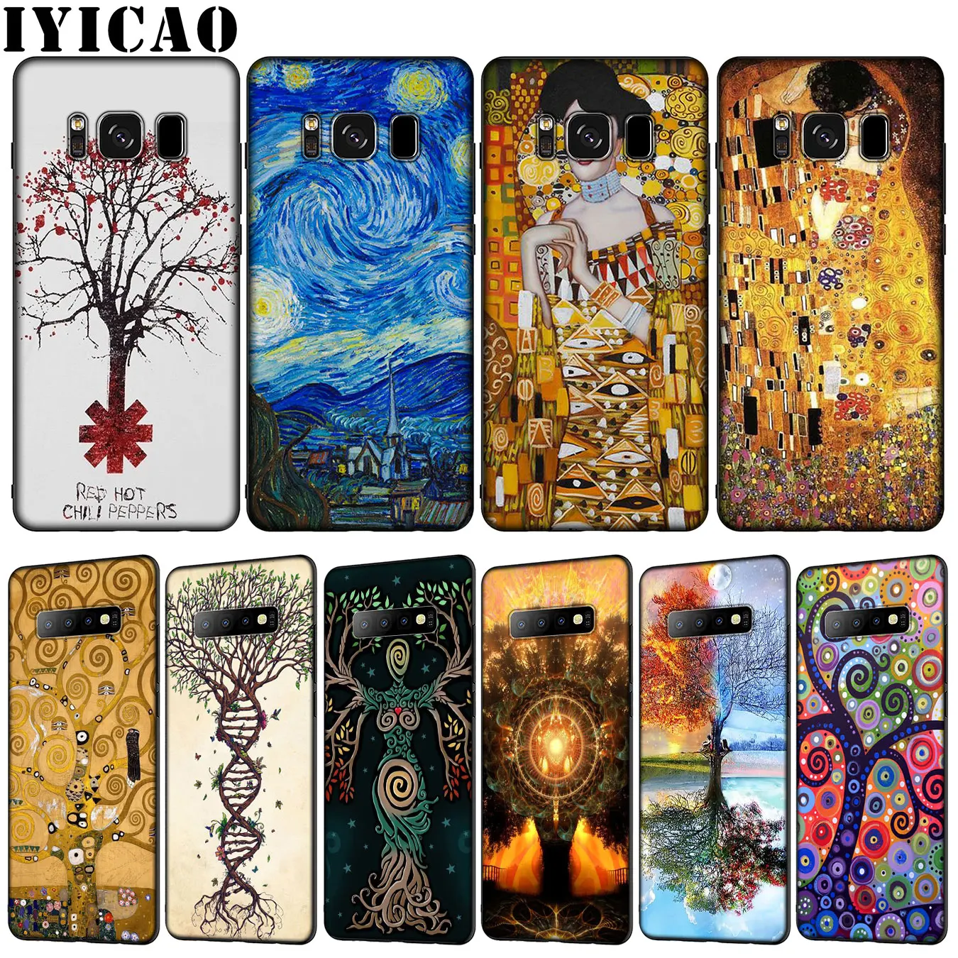 Мягкий чехол Gustav Klimt с изображением дерева жизни золотыми слезами для Samsung Galaxy S20