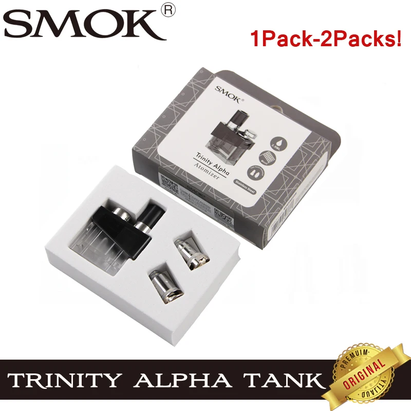 Оригинальный атомайзер SMOK Trinity Alpha Pod с сеткой Nord катушка 0.6ohm Mesh-MTL 0.8ohm для