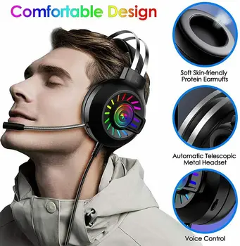 

Ottwn M10 Game Headphone Computer headset luminous gaming headset wired chicken 7.1 channel desktop notebook with microphone