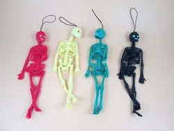 1 шт. забавная игрушка пластиковый ПВХ скелет модель трюки шутка шалость игрушки брелок Декор кляп подарки Хэллоуин игрушки