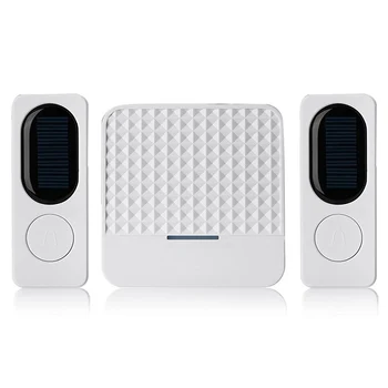 

Waterproof Solar Powered Wireless Doorbell Alert System 300M Range 52 Chimes Electric Doorbell With Led Light EU Plug