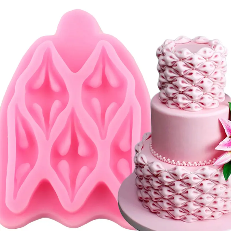 Креативная ткань слоеного силикона формы торт кайма для мастики Плесень DIY украшения торта инструменты кекс Топпер конфеты глина форма шоколада