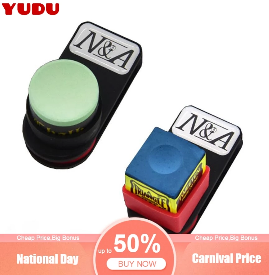 

New Arrival Strong Magnetic Noiseless Billiard Chalk Holder Rounded and Square Type Billiard Accessories Professional 2019 China